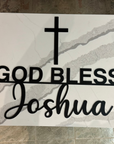God Bless Acrylic Sign With Custom Name (GBCN)