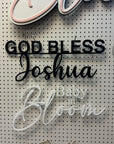 God Bless Acrylic Sign With Custom Name